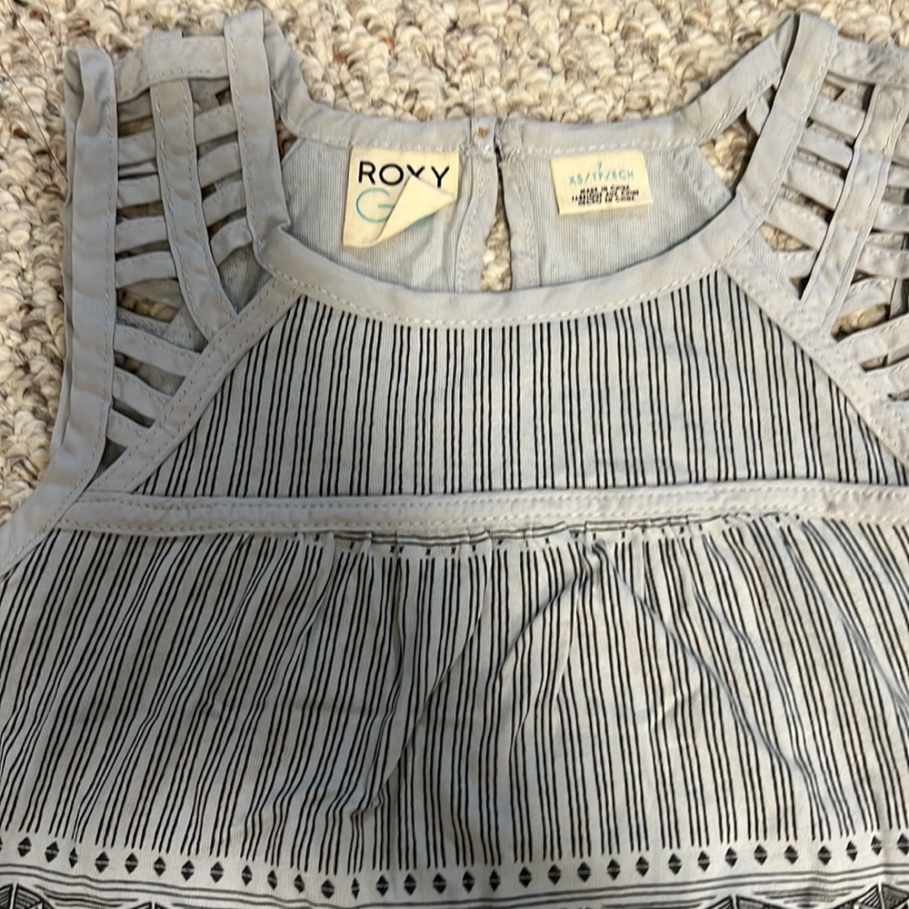 Girls Roxy Gray Top - Picture 2 of 3